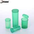 19DR Medicine pop top vials green squeeze top containers, plastic squeeze bottle